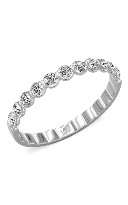Flashpoint Created Diamond Women's Band In 14K White Gold 1/2CTW