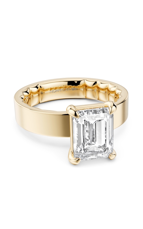 Women's Semi-Mount Wide Engagement Ring in 14K Yellow Gold