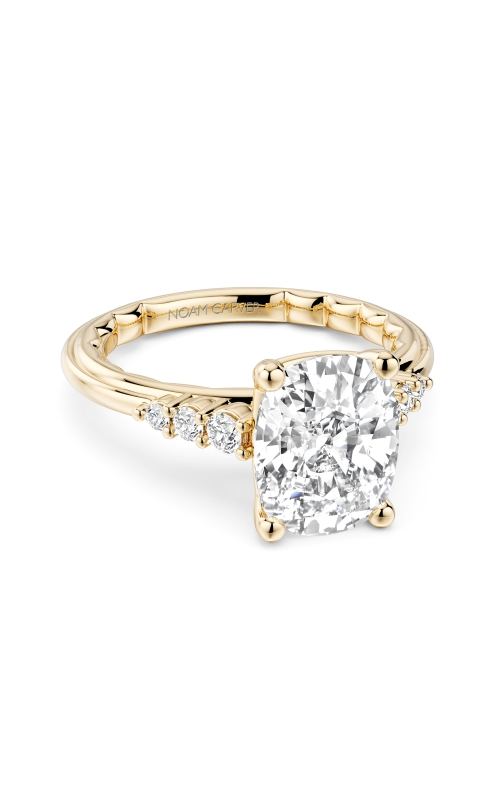 Women's Elongated Cushion Semi-Mount Engagement Ring in 14K Yellow Gold