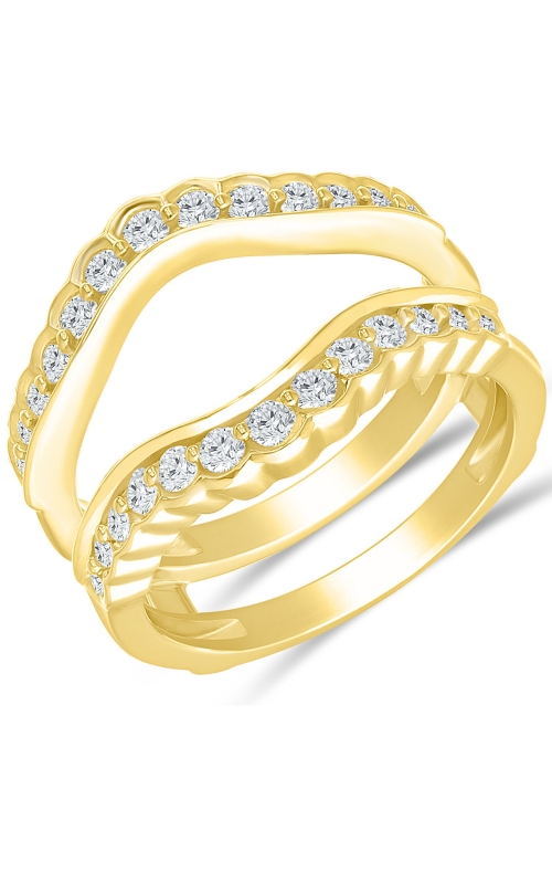 Women's Diamond Wrap 5/8 CTW Scalloped in 14K Yellow Gold