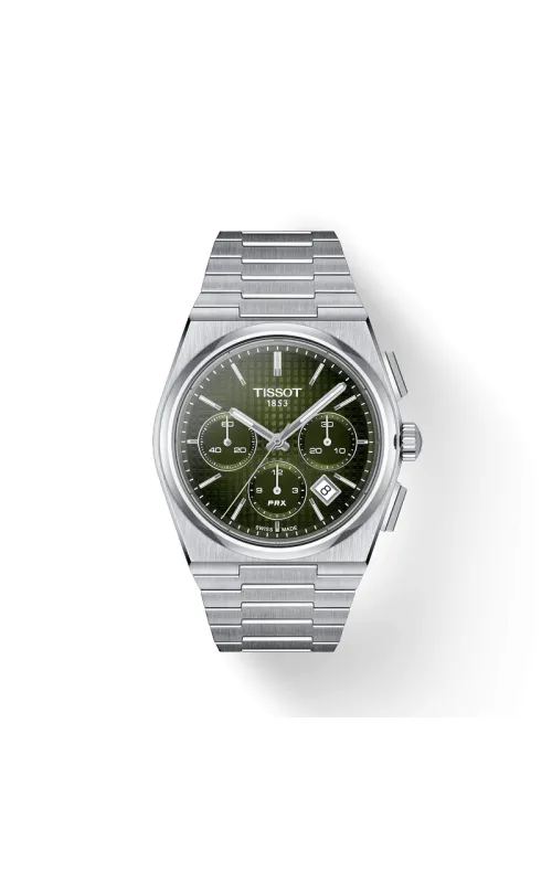 Tissot PRX 42MM Green Auto Chronograph Watch