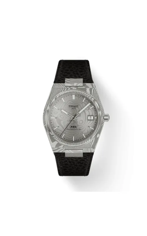 Tissot PRX Damascus Steel 38mm Grey Auto Watch