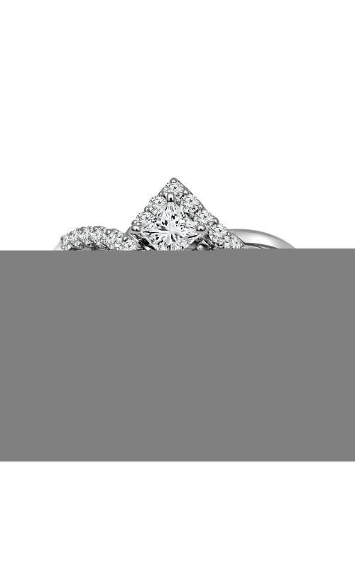 Two Hearts Princess-Cut Diamond Bridal Set in 14K White Gold, 1/2ctw