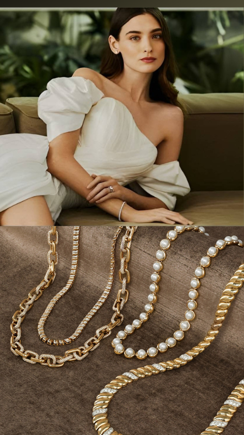 A.Jaffe banner featuring a woman and an engagement ring