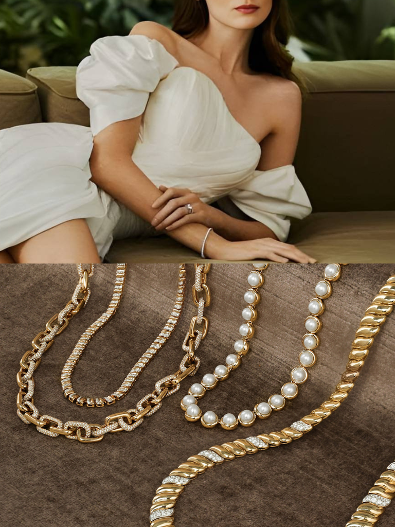 A.Jaffe banner featuring a woman and an engagement ring