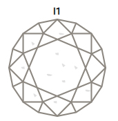 Visible natural crystal characteristic inclusions without magnification