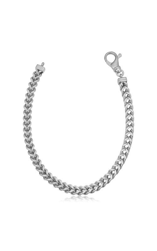 Men's 8.5 Inch Franco Bracelet in 10K White Gold
