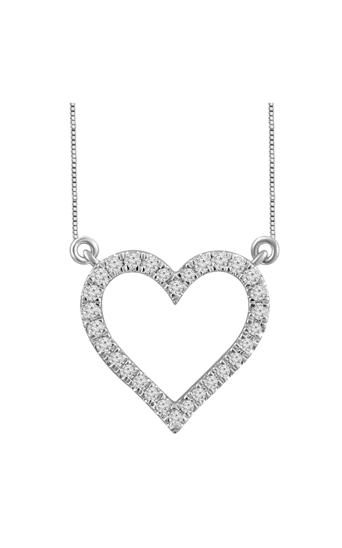 Women's Diamond Heart Pendant 1/8 CTW in 10K White Gold