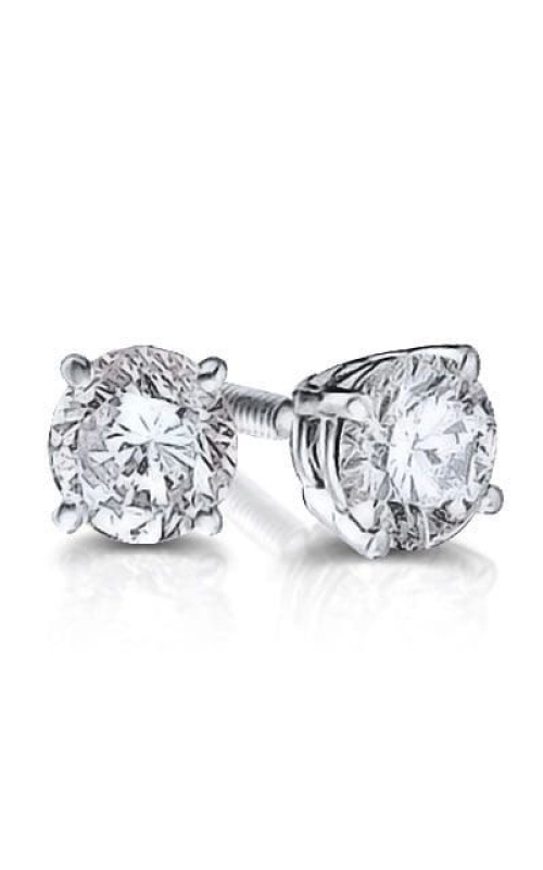 Bella Round Brilliant Diamond Solitaire Stud Earrings in 14K White Gold, 1/4ctw