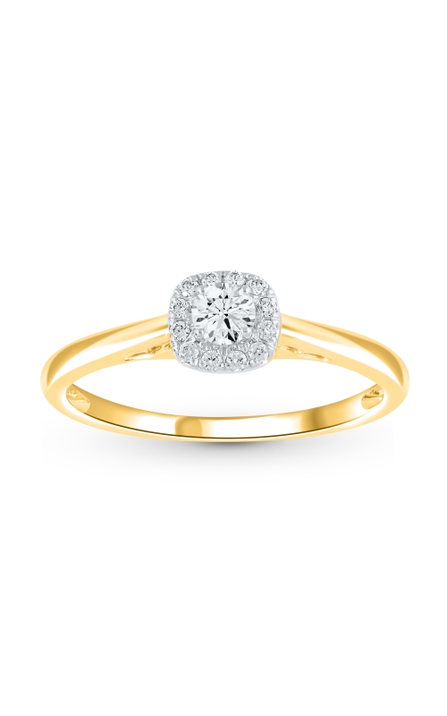 Women's Diamond Halo Engagement Ring 1/4 CTW in 14K Yellow Gold