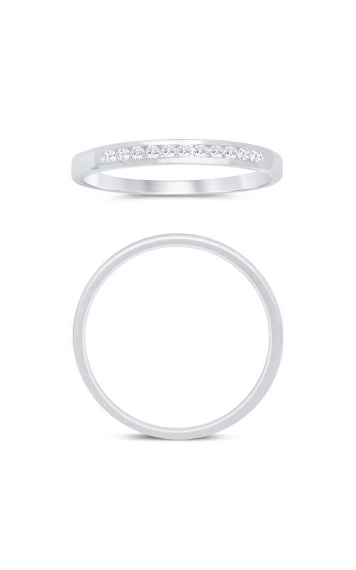 Women's Diamond Anniversary Ring Channel 1/10 CTW in 10K White Gold