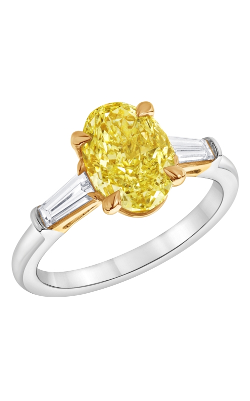 Women's Flashpoint Created Yellow Diamond Engagement Ring in 14K Yellow & White Gold
