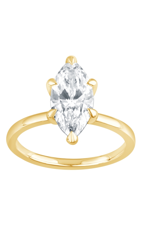 Women's Flashpoint Created Diamond Marquise Engagement Ring in 14K Yellow Gold