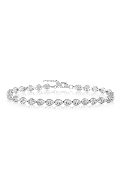 Women's Diamond Teardrop Tennis Bracelet 1/8 CTW in Sterling Silver