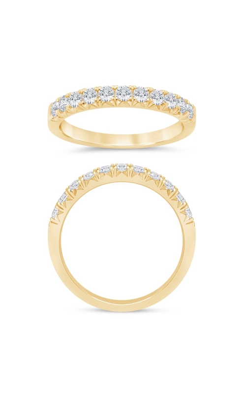 Women's Diamond Anniversary Ring French Pave 1/2 CTW in 14K Yellow Gold