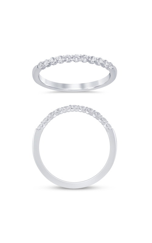 Women's Diamond Anniversary Ring Crown Profile 1/4 CTW in 14K White Gold