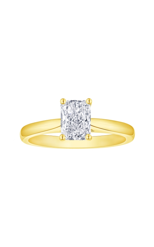 Flashpoint Created Women's Diamond Radiant Engagement Ring 3 CTW in 14K Yellow Gold