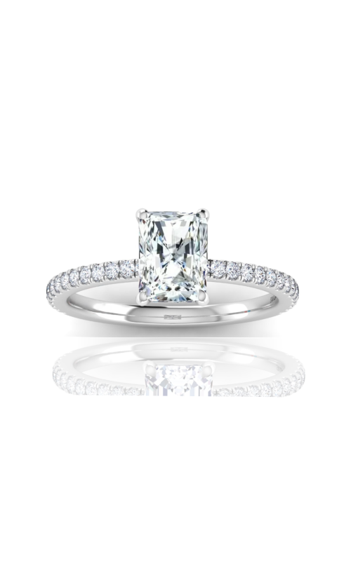 Women's Flashpoint Created Diamond Engagement Ring in 14K White Gold