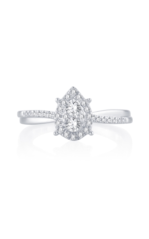 Women's Diamond Promise Ring 1/4 CTW Cluster in 10K White Gold