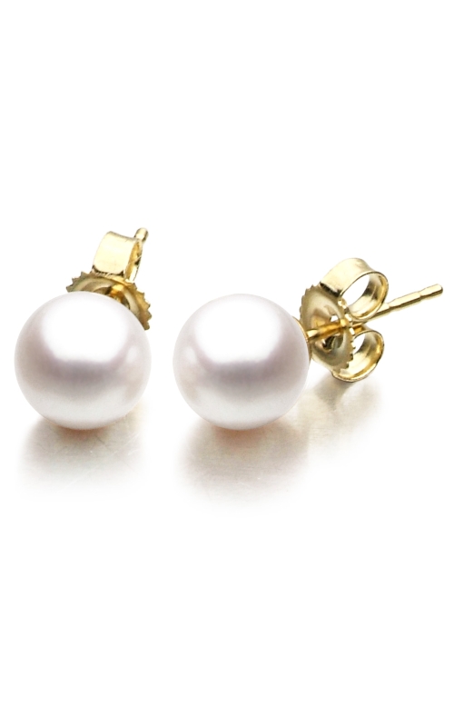 Women's 7-7.5mm Freshwater Pearl Stud Earrings In 14K Yellow Gold