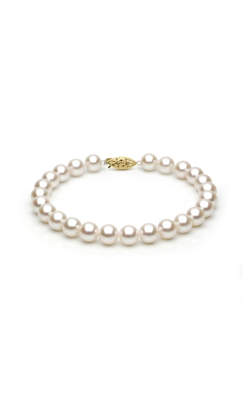 Women's White Freshwater Pearl Bracelet in 14K Yellow Gold