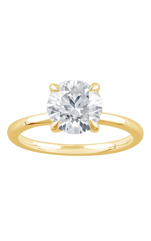 Women's Flashpoint Created Round Diamond Engagement Ring in 14k Yellow Gold