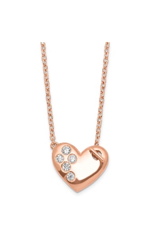 Women's Diamond Heart Pendant Necklace 1/8 CTW 18