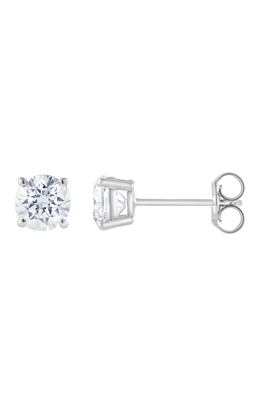 Women's Flashpoint Created Diamond Stud Earrings in 14K White Gold