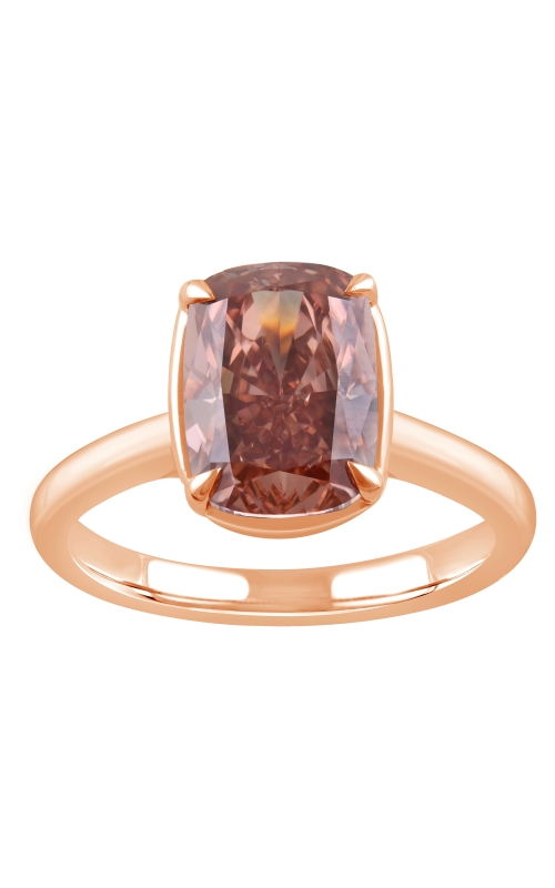 Women's Flashpoint Created Pink Diamond Elongated Cushion in 14K Rose Gold