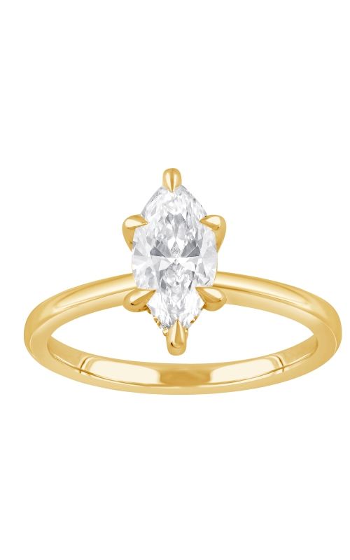 Women's Flashpoint Created Diamond Marquise Engagement Ring in 14K Yellow Gold