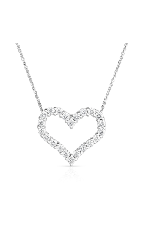 Women's Diamond Heart Pendant Necklace in 14K White Gold