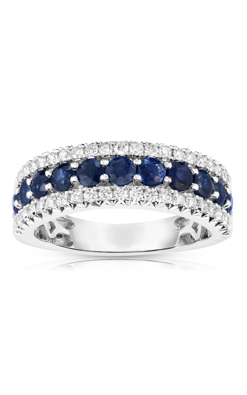 Women's Diamond Sapphire Ring 1/2 CTW in 14K White Gold