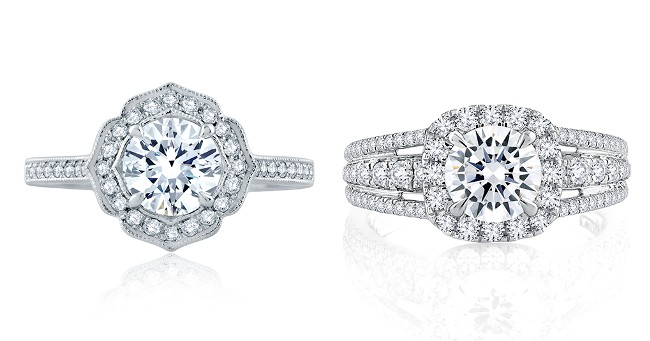A.JAFF E Vintage-inspired Engagement Rings