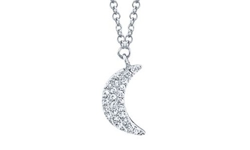 Diamond moon necklace by Shy Creation