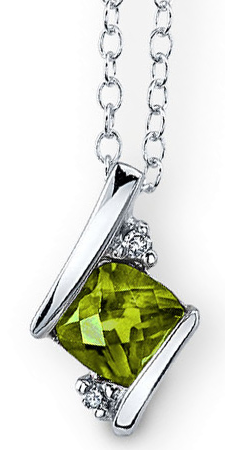 Peridot and sterling silver necklace from Morgan Jewelers