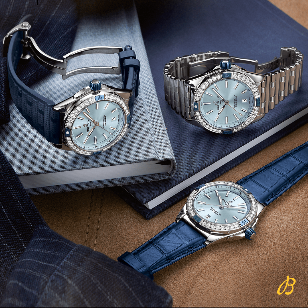 A selection of Breitling watches available in Morgan’s Jewelers