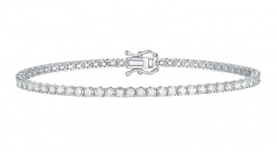 a classic white gold diamond tennis bracelet