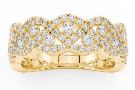 A yellow gold diamond fashion ring from Amden Jewelry.